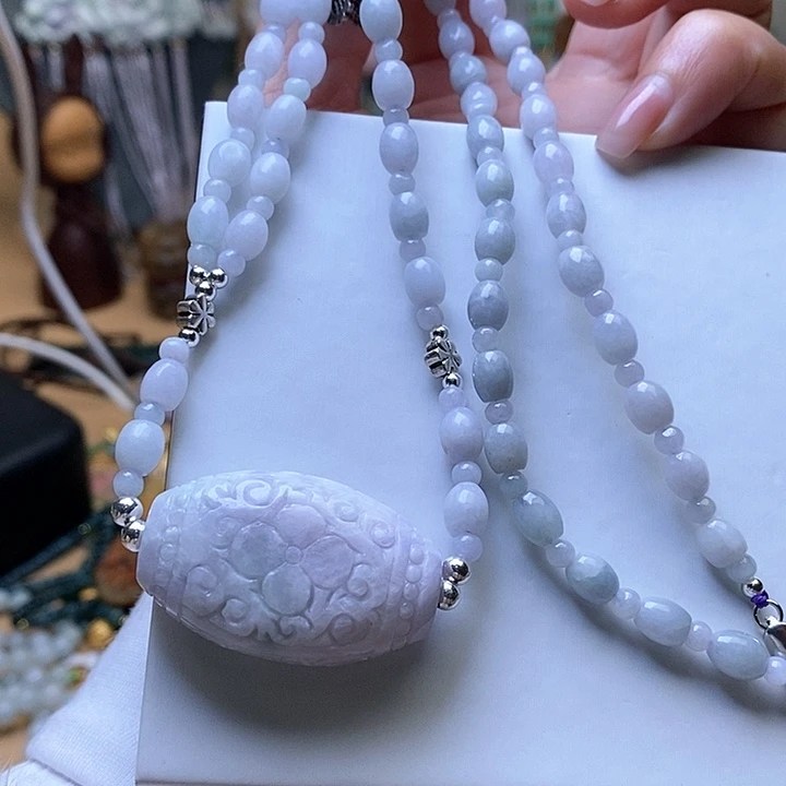 翡翠颈饰未镶嵌路路通一套27