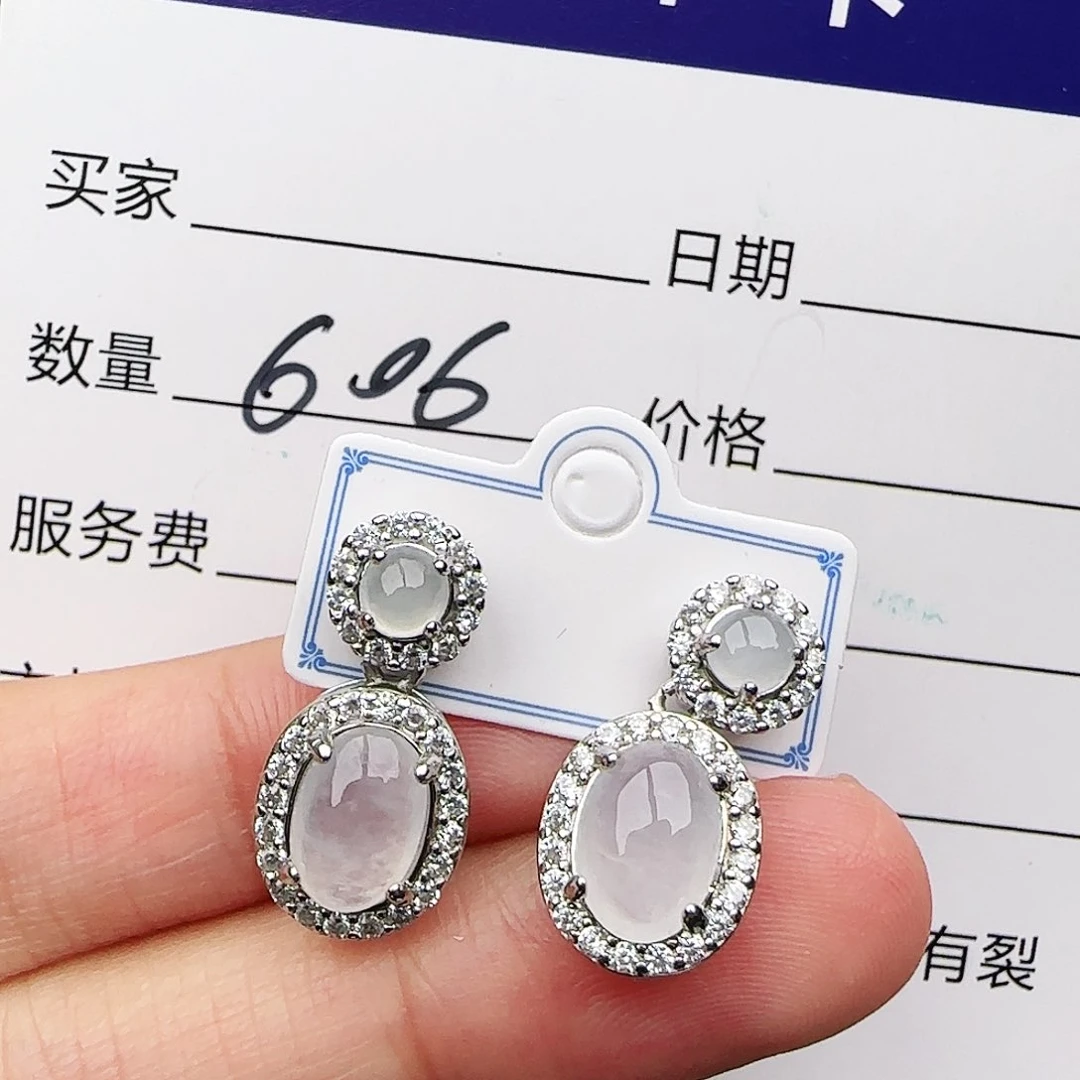 银S925镶嵌戒指翡翠戒指