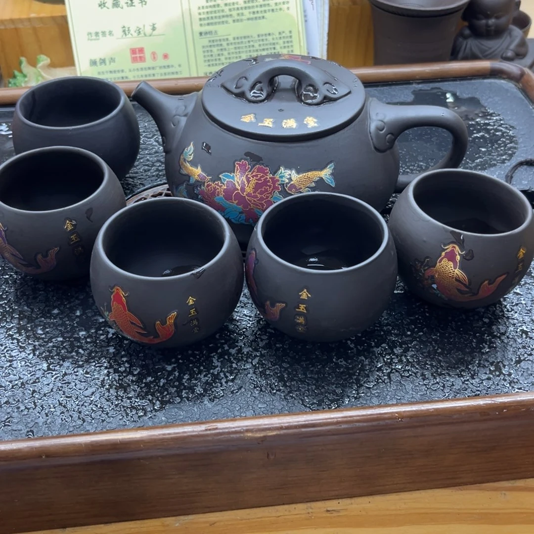 茶壶紫砂紫砂壶5杯66666
