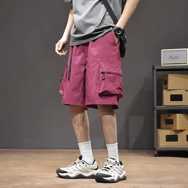 山系户外机能速干冰丝短裤男士夏季高端美式工装裤大码宽松五分裤