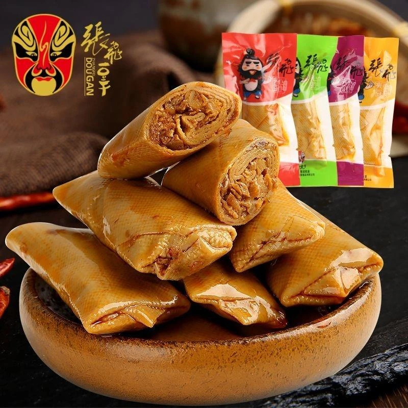 张飞夹心豆卷豆腐干香菇豆干小零食香菇豆干小吃食品
