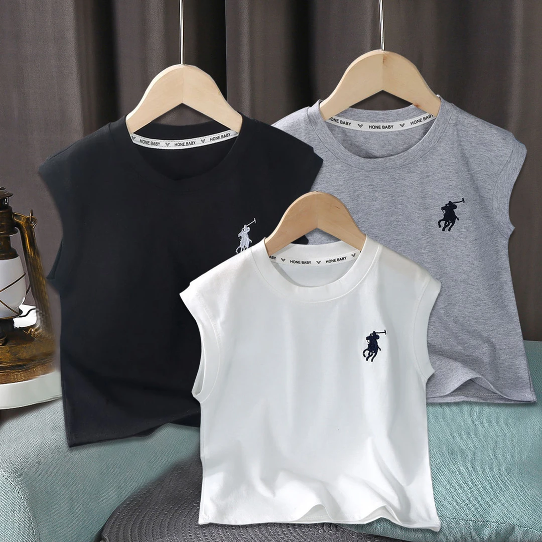 儿童纯棉背心男宝宝夏季薄款全棉无袖T恤运动上衣韩版休闲潮童