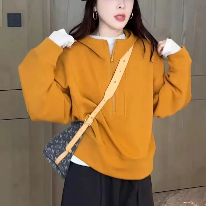 连帽宽松卫衣女2025秋季新款韩版时尚小众慵懒风洋气百搭显瘦上衣
