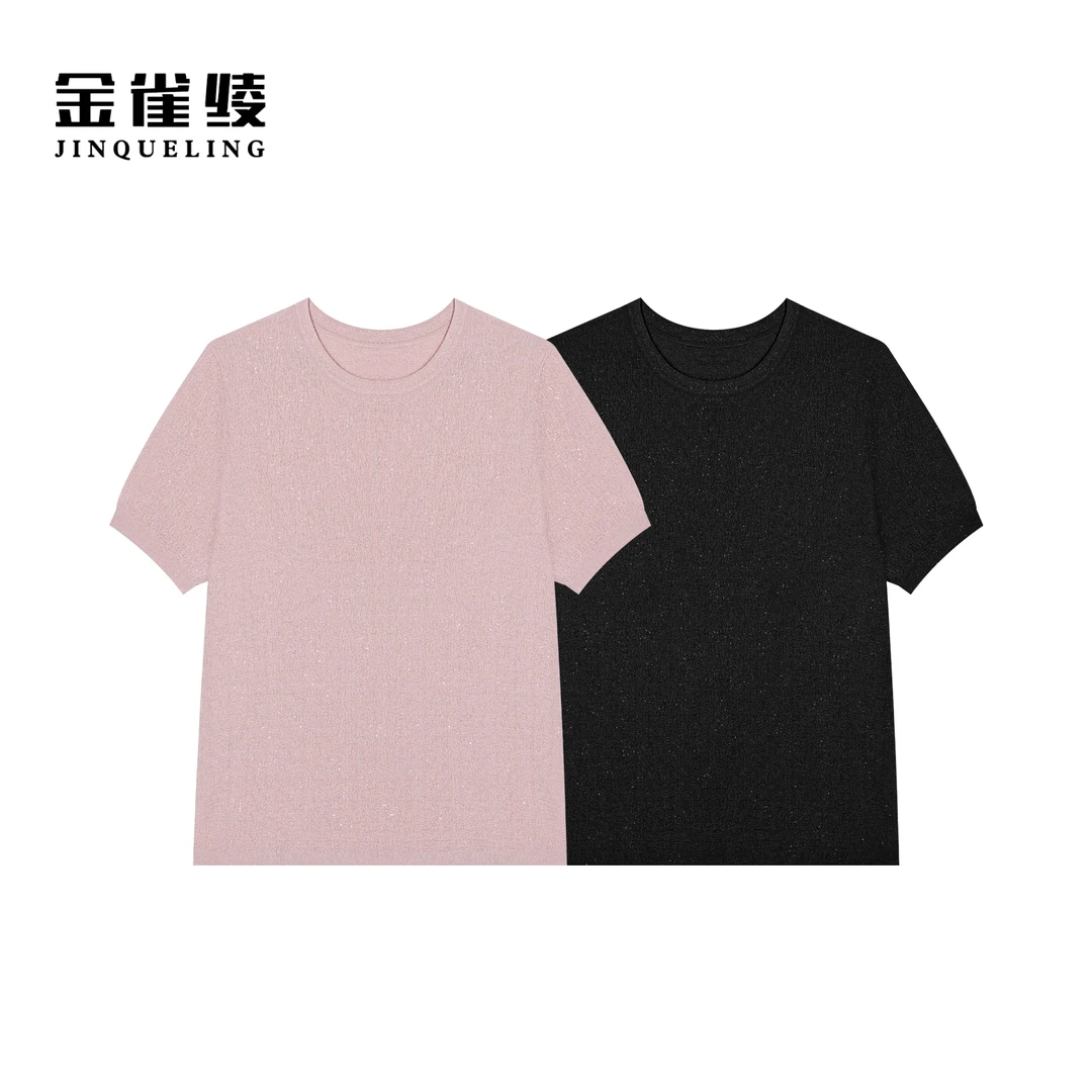 金雀绫【格调】原创设计亮片工艺针织小衫SZAK1SXZH24