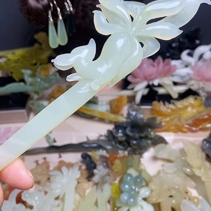 Y***友岫玉未镶嵌发簪发簪