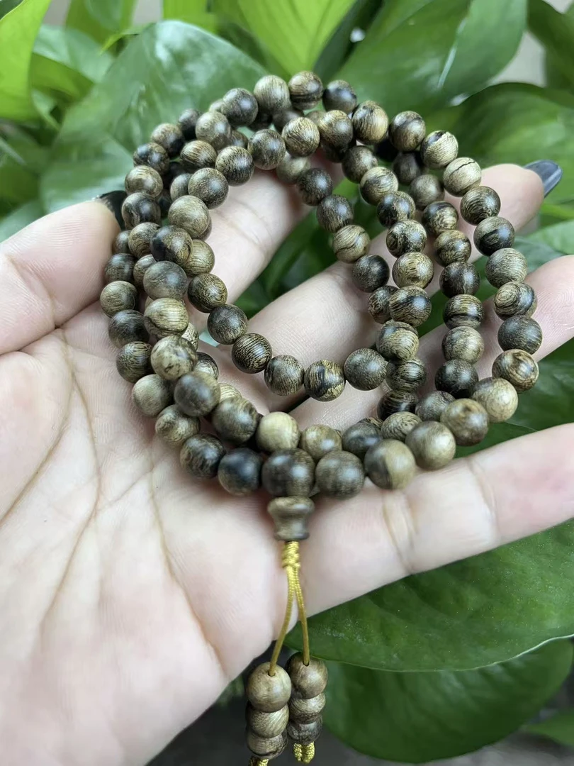 沉香越南芽庄白奇楠瘿子瘤疤7mm圆珠