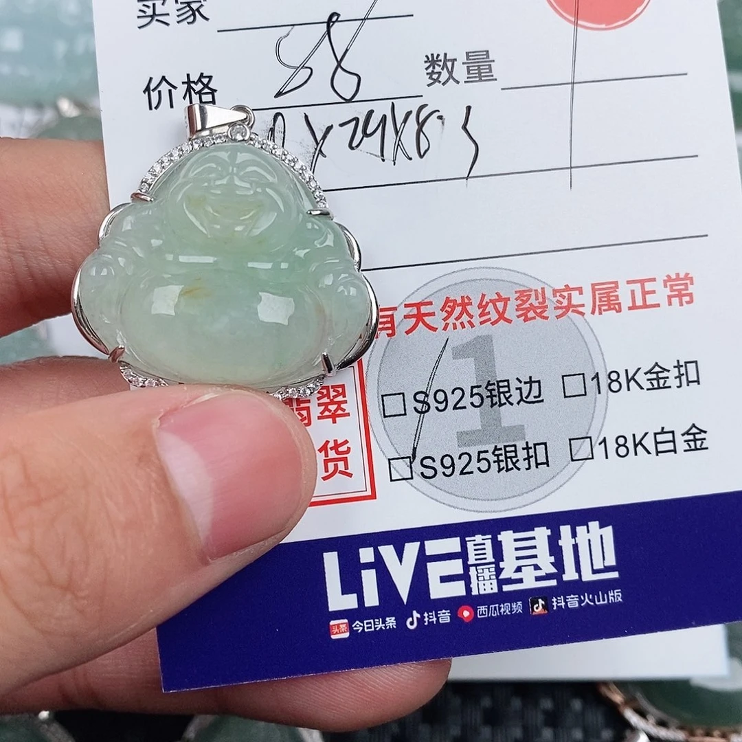 翡翠银S925镶嵌颈饰