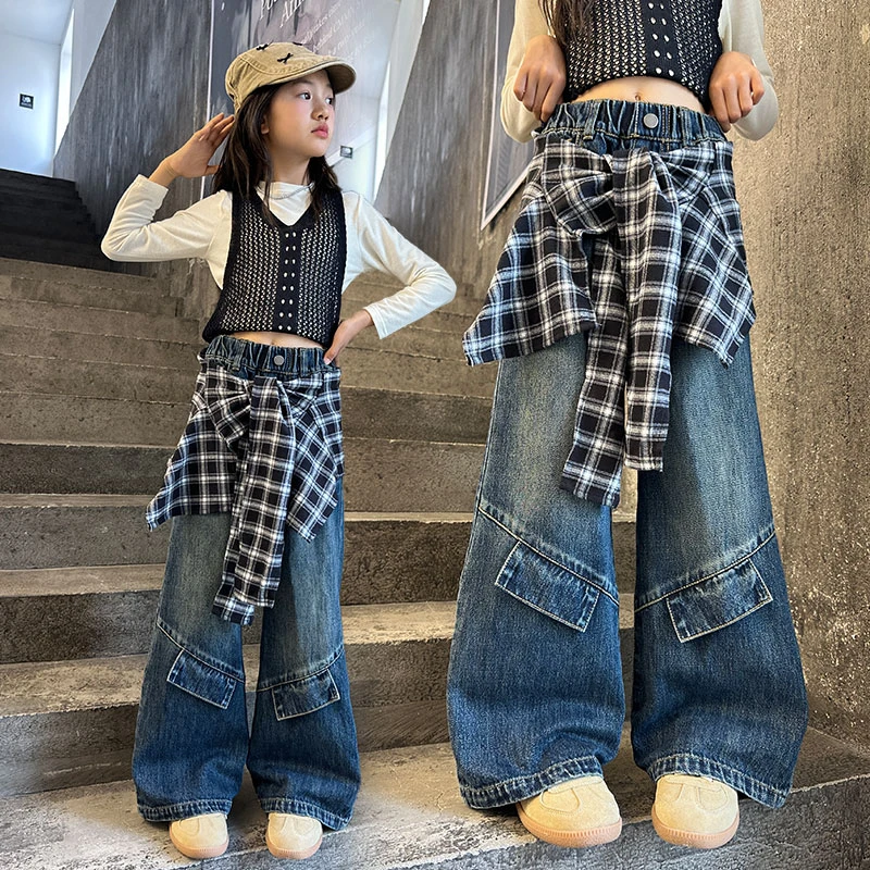 裤子休闲秋季纯色女童中大童