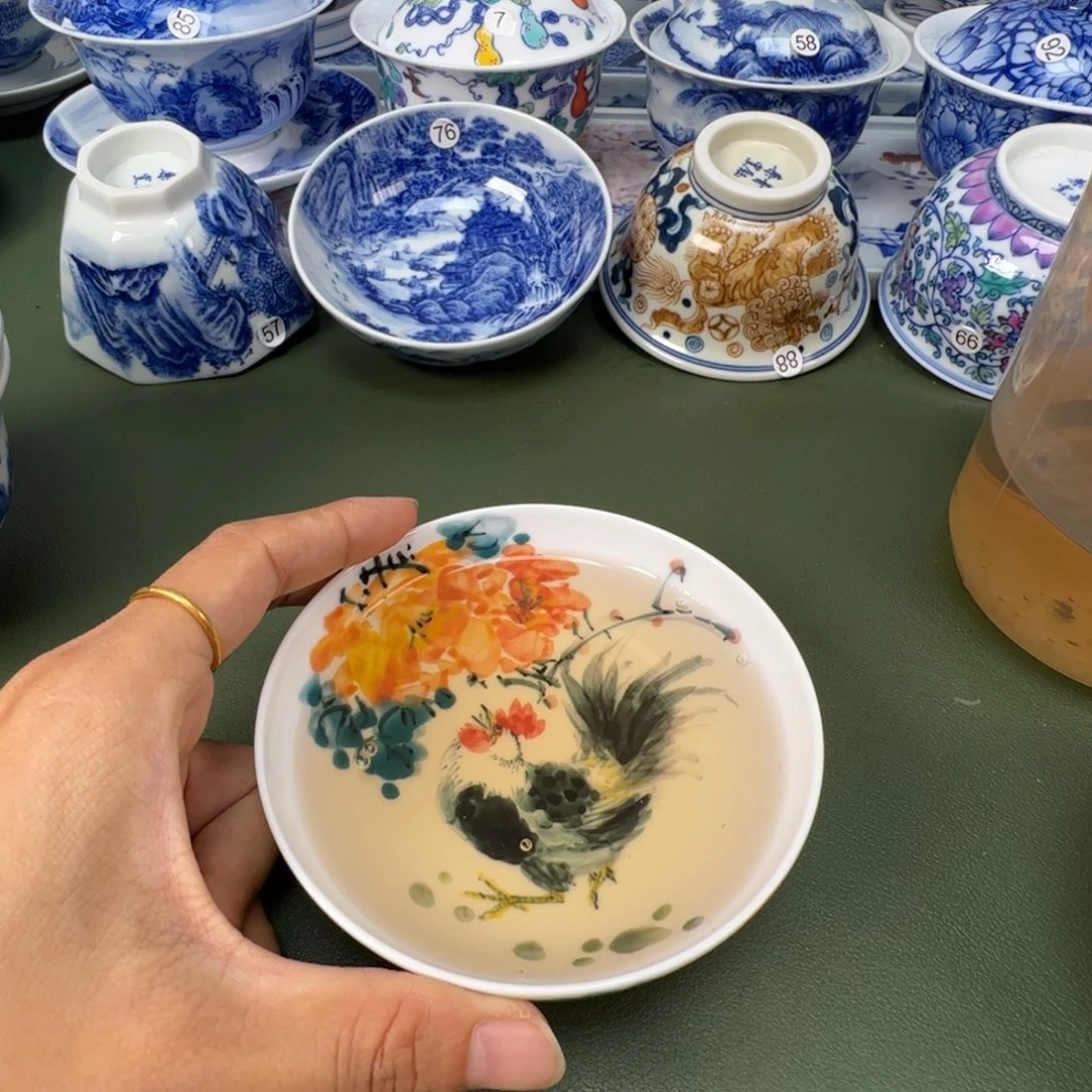 景德镇纯手工纯手绘茶具木木18