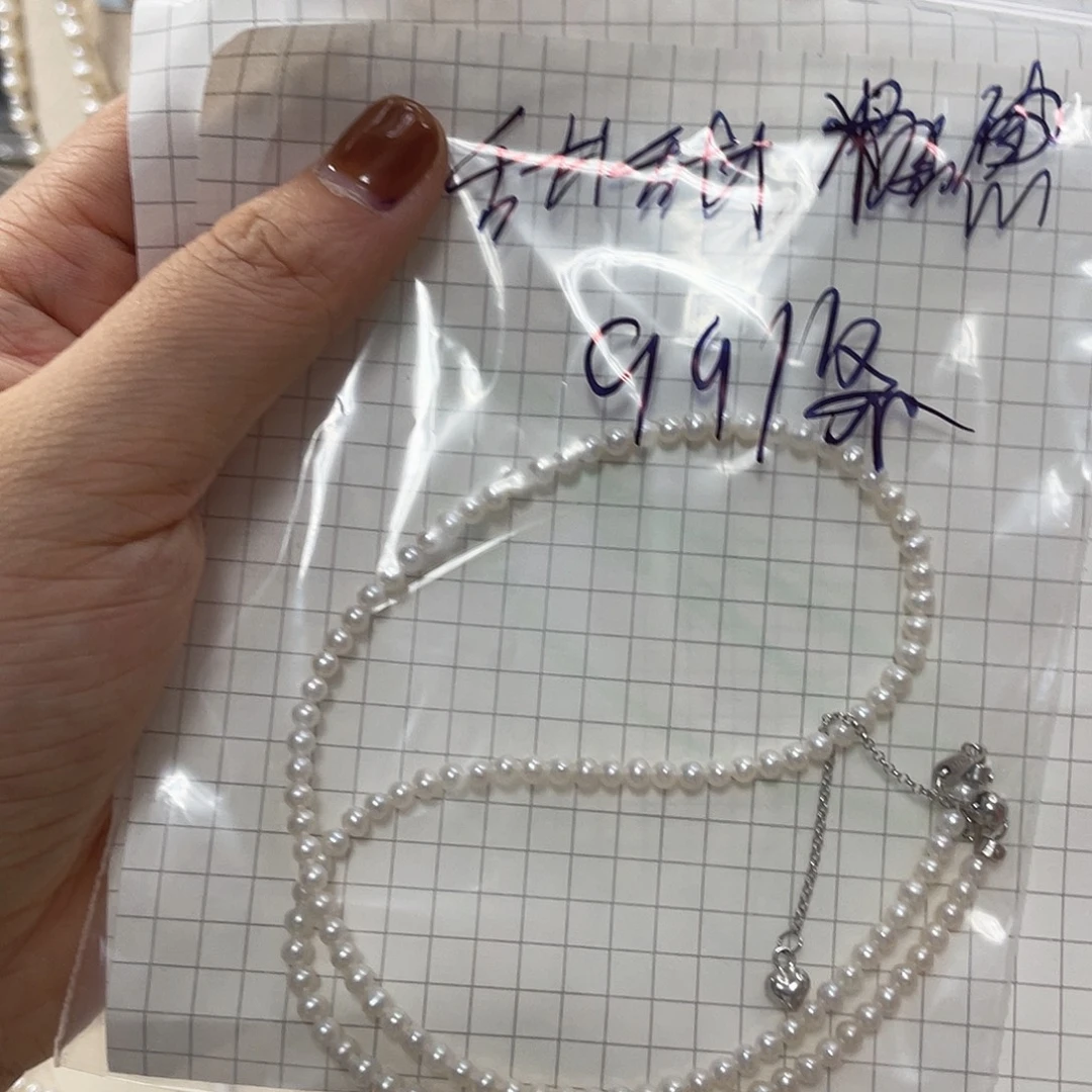 淡水珍珠颈饰银S925镶嵌