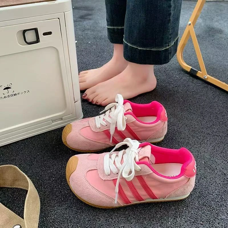 9003 粉色德训鞋女2025夏季新款女鞋子学生休闲板鞋运动阿甘鞋