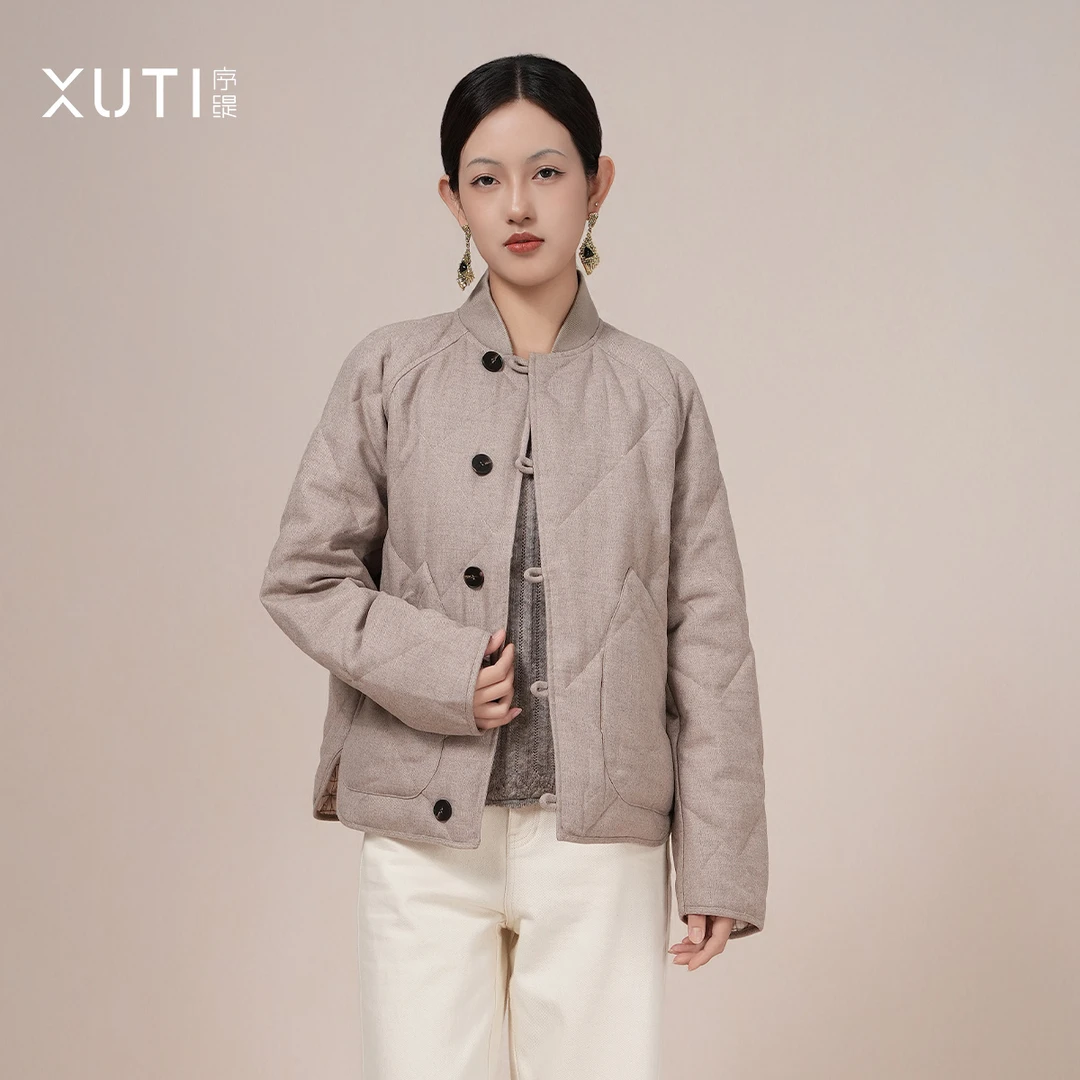 序缇90白鹅绒填充薄款羽绒服女秋季新款保暖外套H290-22616