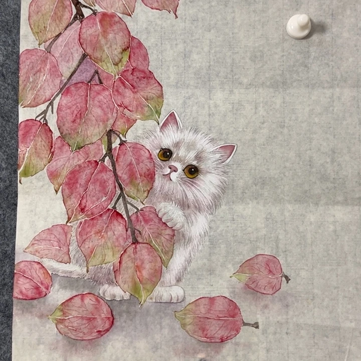 崽****竖款大鱼书画艺术作品