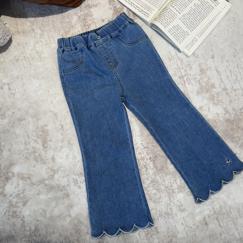 【Golden cherry】儿童gc大波浪裤腿时尚牛仔裤28500