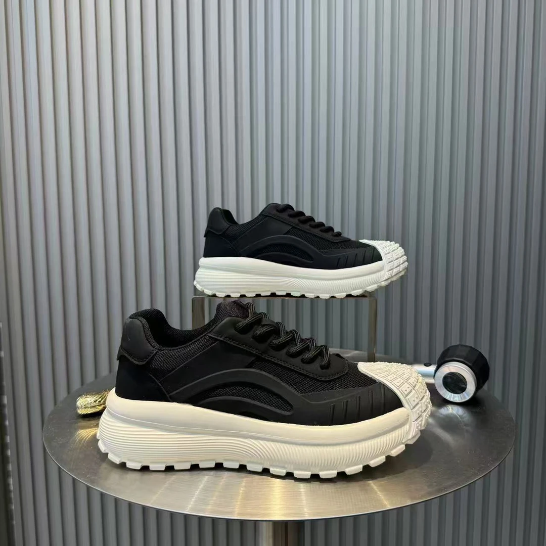 时尚纯色厚底休闲鞋增高百搭舒适春夏季新款男鞋687-11