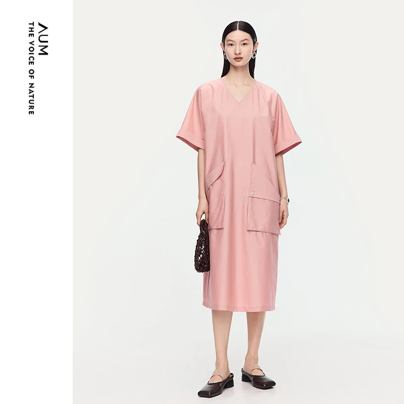 AUM25年夏季新款H版遮肉显瘦连衣裙MCFZ20706