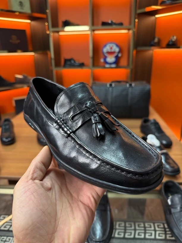 一脚蹬圆头流苏休闲豆豆鞋乐福鞋夏季男士透气百搭男鞋男款