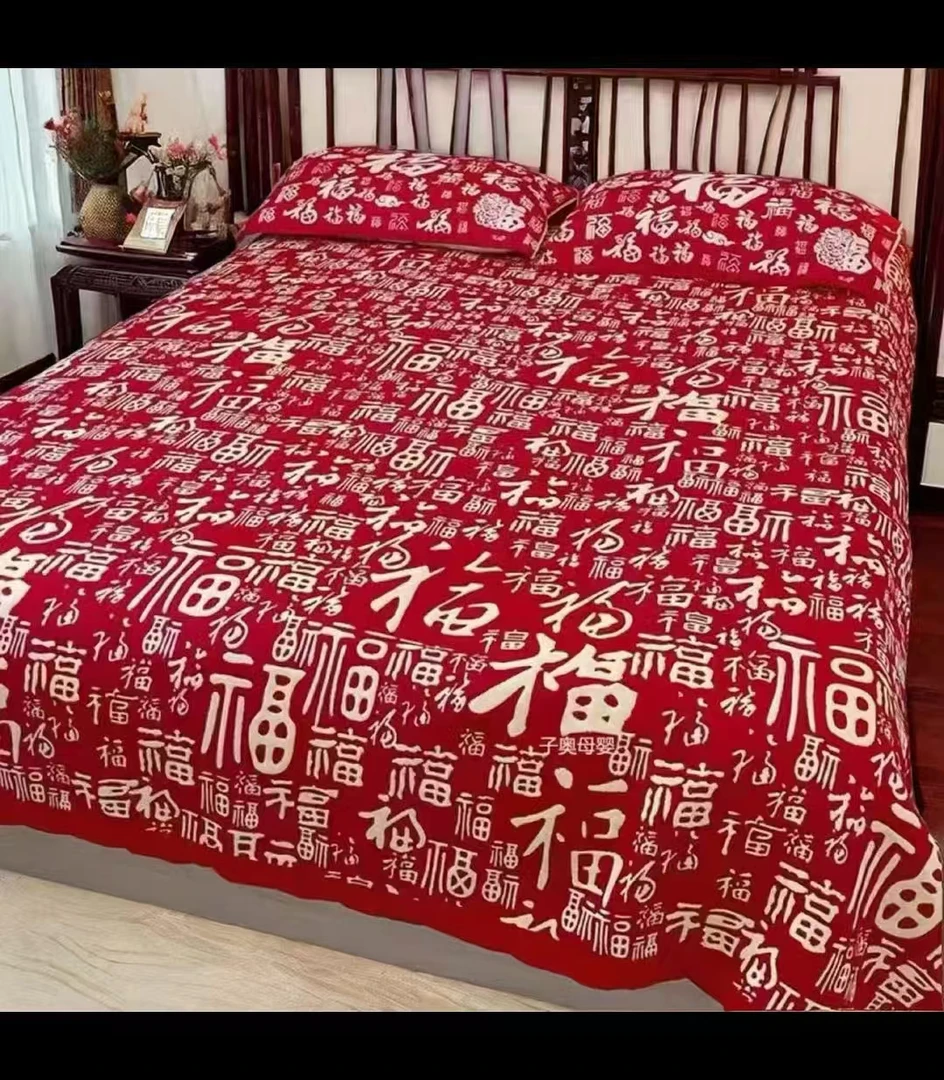 【福气满满】轻奢全棉纱布多功能床盖