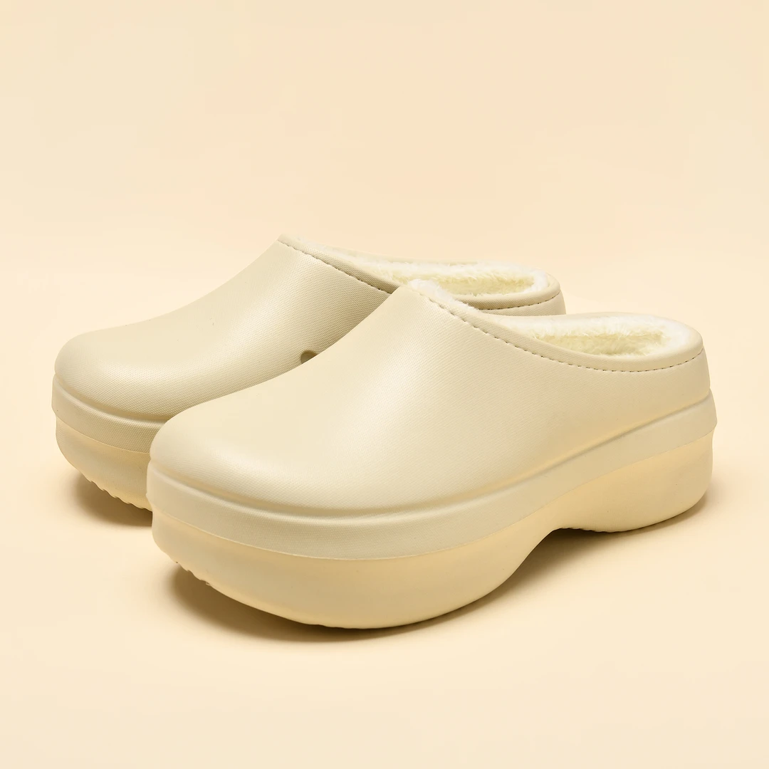 包头棉拖女款时尚防滑加绒简约百搭休闲外穿厚底手术室拖鞋女款