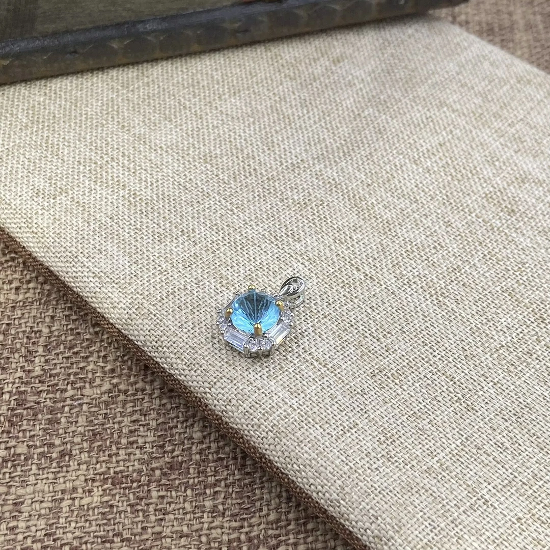 非金属珐琅吊坠 5247  蓝色方形吊坠多样性发货
