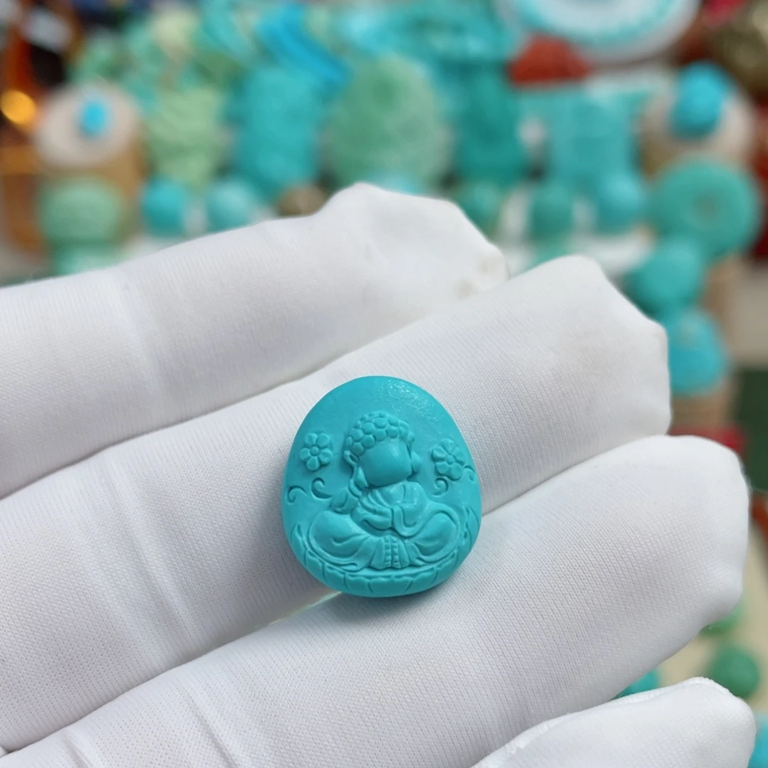 蛀***莓绿松石未镶嵌珠宝奇石