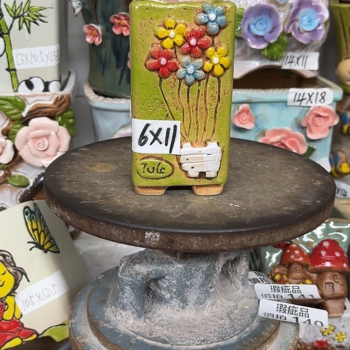 紫砂花盆粗陶材质多肉花盆