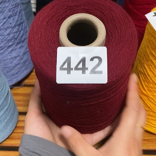 26/2支高货山羊绒0.65斤紫红