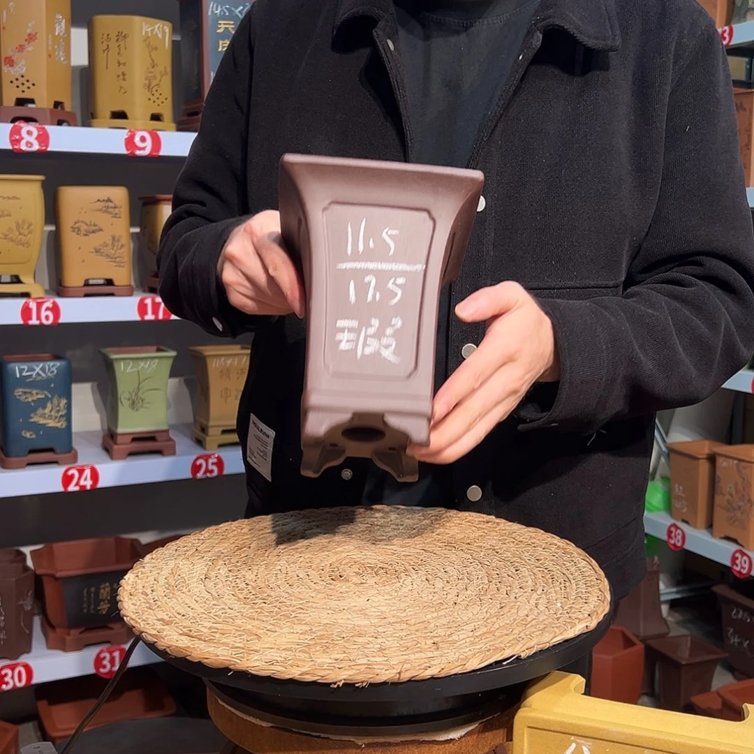 天心紫砂手工花盆