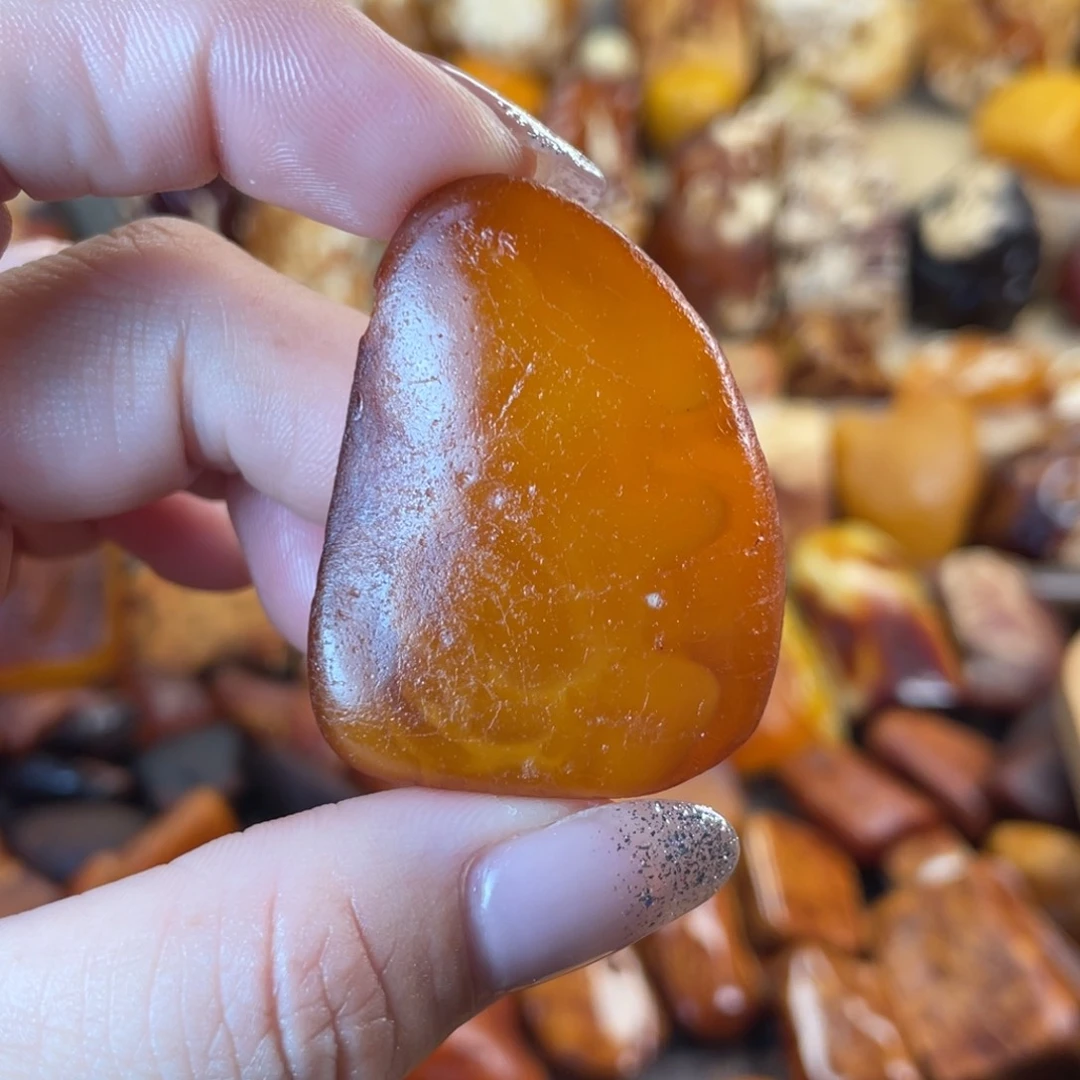 裸石琥珀未镶嵌天然蜜蜡花蜡14,3克