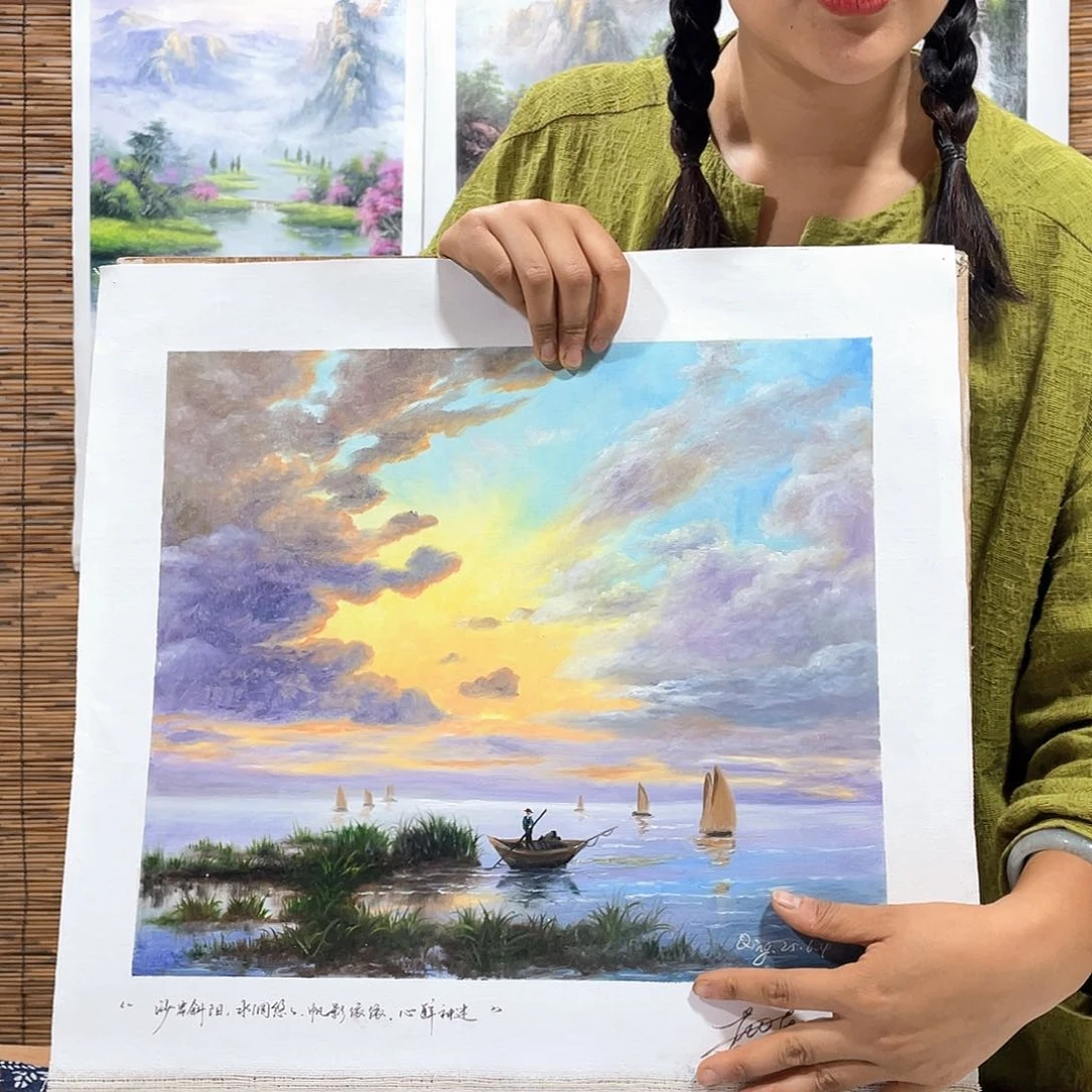 油画薇爽恭喜竞拍成功！