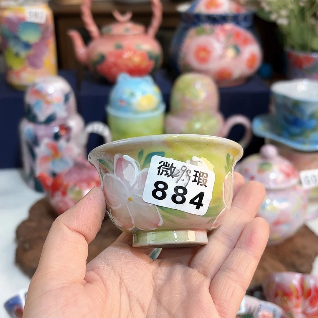 伊***景德镇手绘高温釉下彩陶瓷茶具