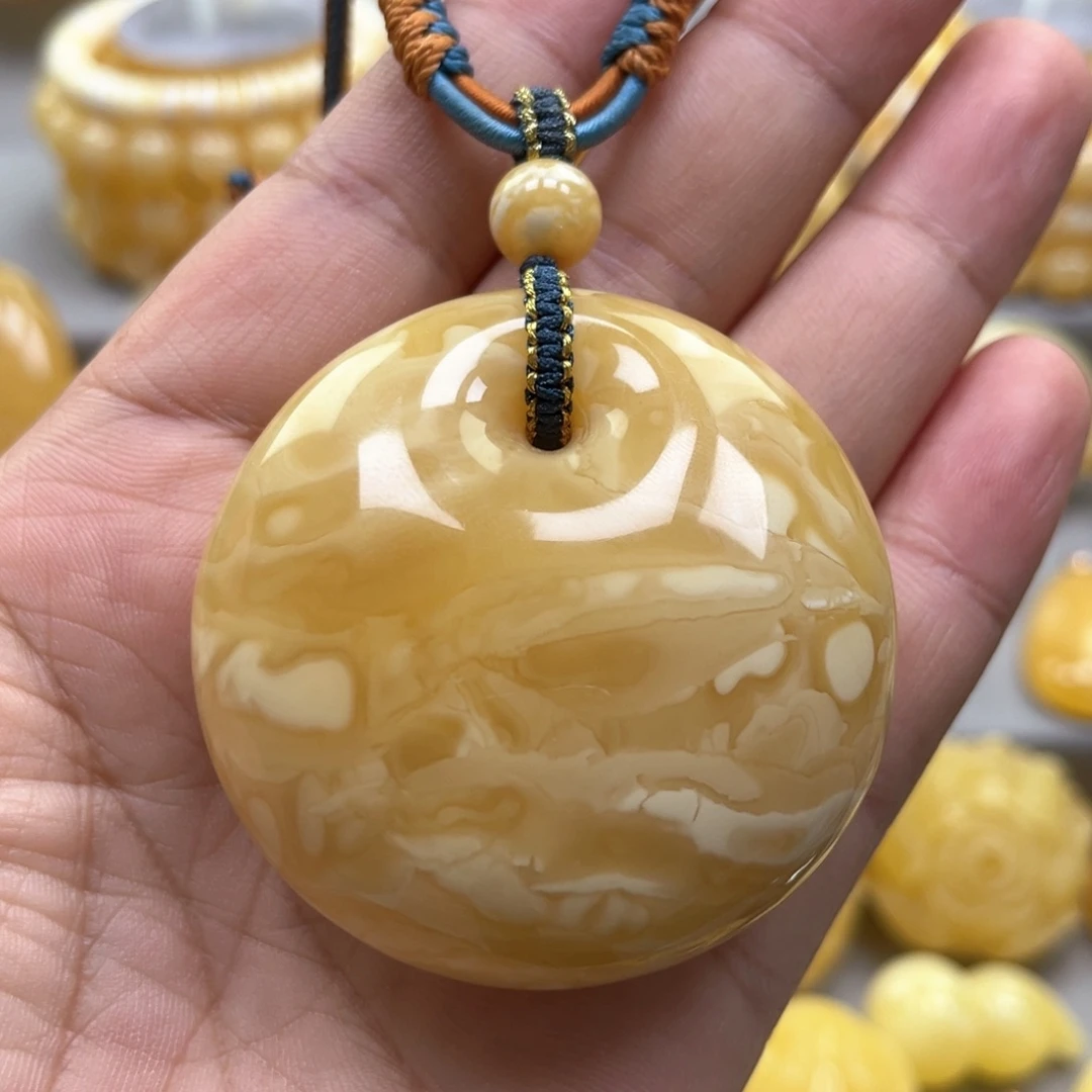琥珀颈饰未镶嵌吊坠