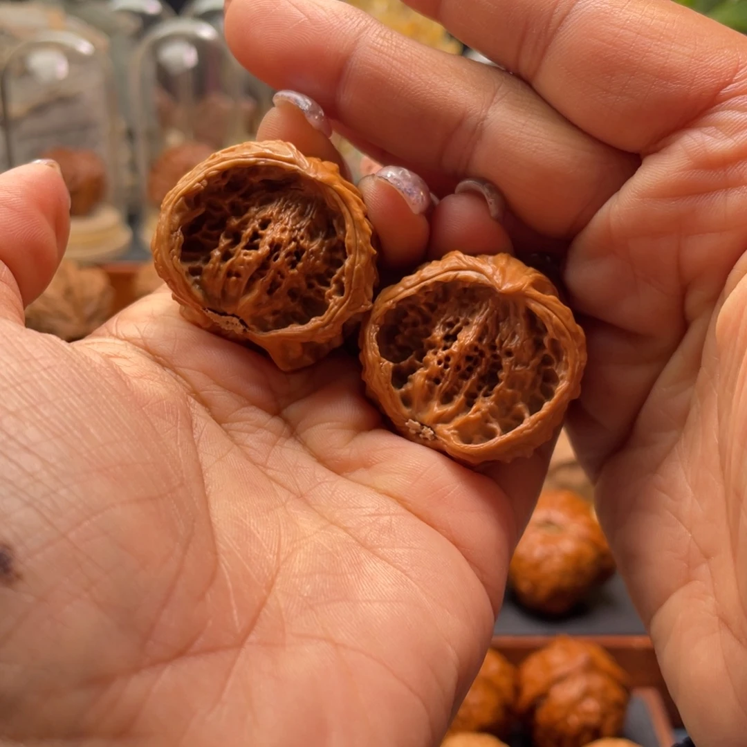 文玩核桃把件蛇头聚宝盆33