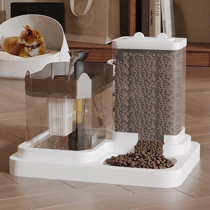 狗狗猫咪饮水机猫粮自动喂食器猫咪投喂宠物喝水神器猫碗狗碗用品