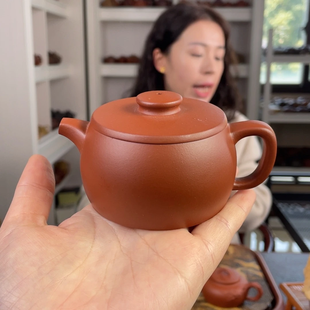 紫砂茶壶朱泥汉瓦200cc