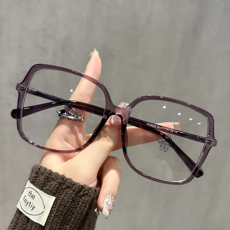 大框近视眼镜女可配度数复古韩版黑框素颜神器眼镜框架大脸显瘦潮