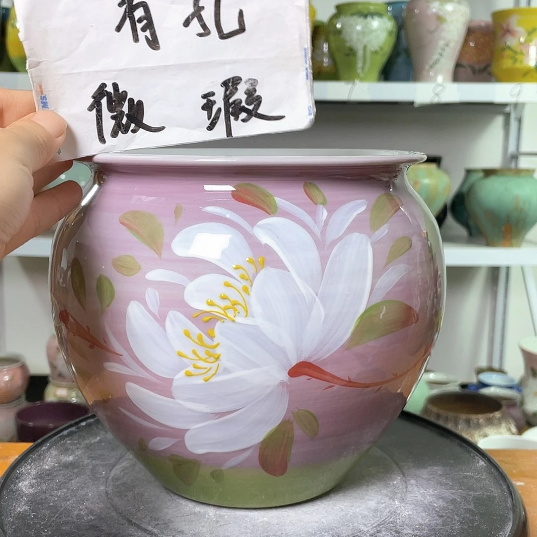 景德镇陶瓷花盆微瑕369