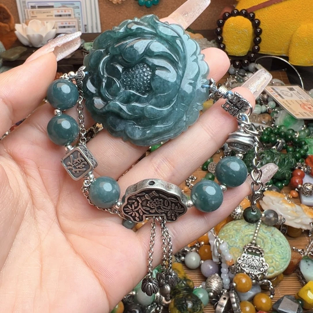 秋***雨未镶嵌手链翡翠吊坠