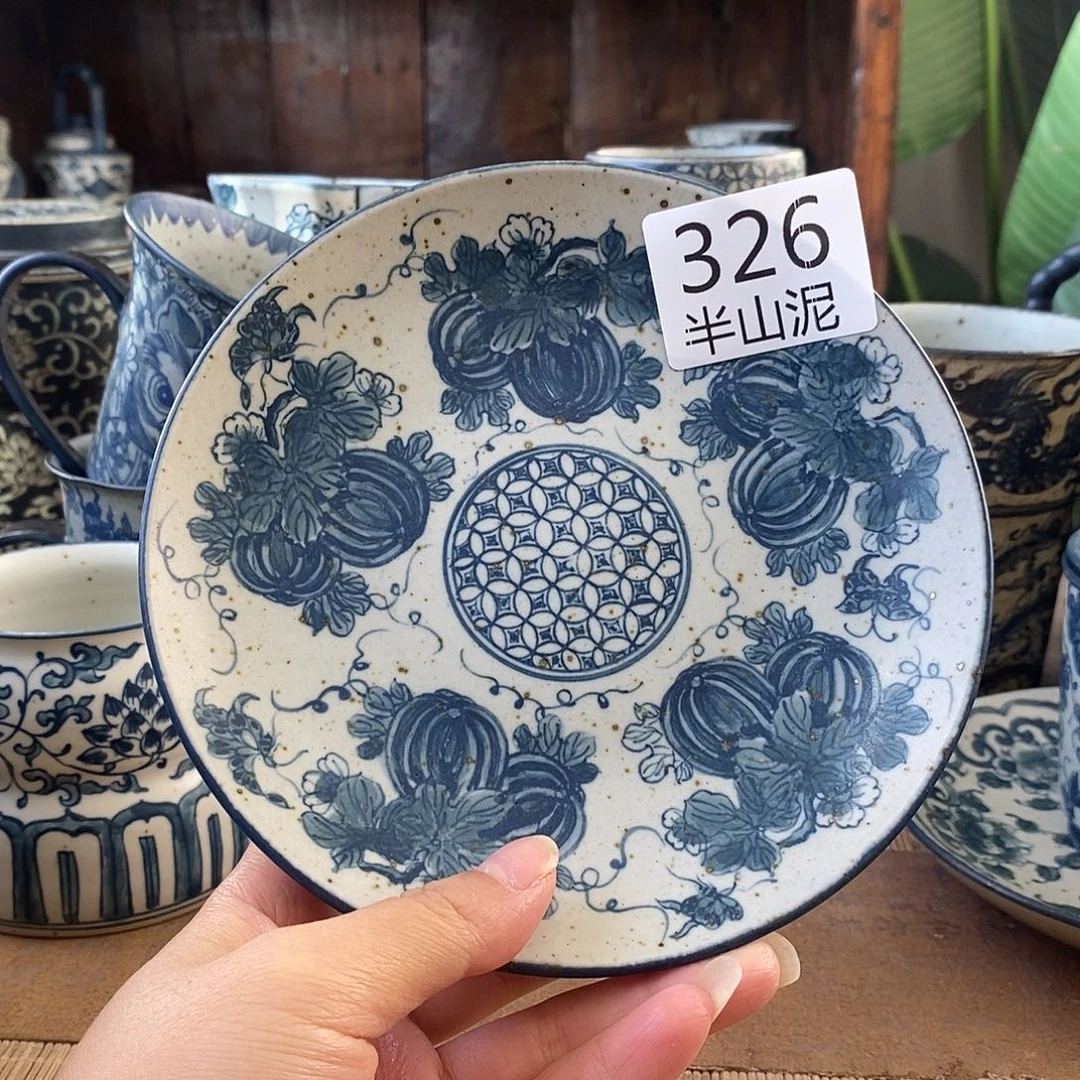 手工手绘青花高温陶瓷