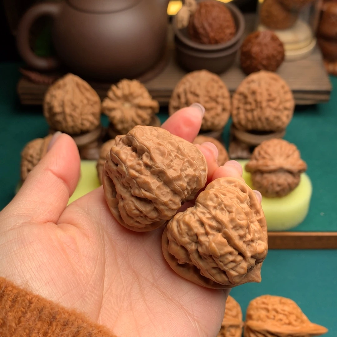 吊坠文玩核桃全品三角金蟾38