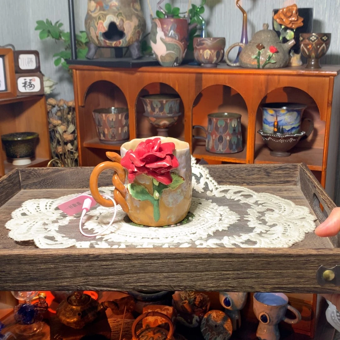 陶【开播福利】玫瑰咖啡杯