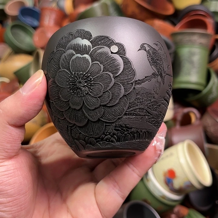 紫砂茶杯全手工紫砂主人杯