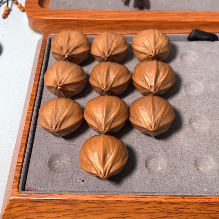 手串橄榄核0342精品4花蒜头铁核9+1颗