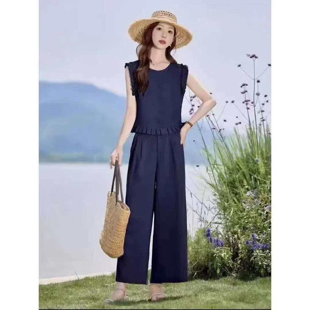 【套装】夏季高档新款两件套设计感时装女装服装4607[W]