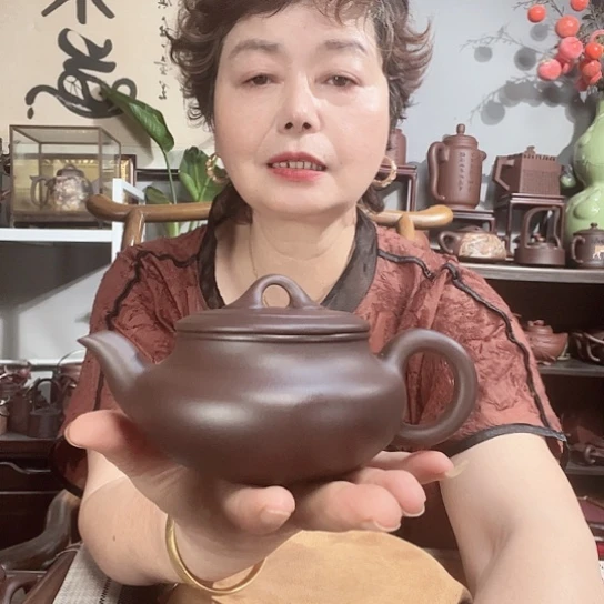 @***辉紫泥茶壶原矿紫砂壶