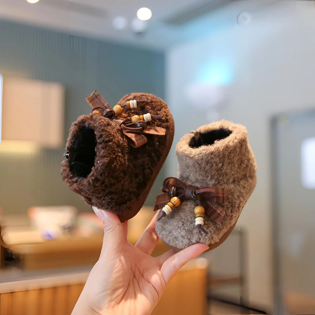 Sportmern冬季宝宝学步鞋保暖女宝宝童鞋休闲女棉鞋加厚加绒鞋子