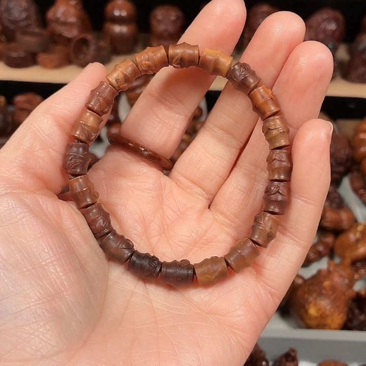 吊坠库克特价款库克雕刻竹节手串