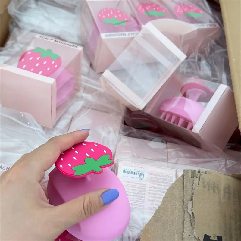草莓按摩梳硅胶梳 NO.退NO.换