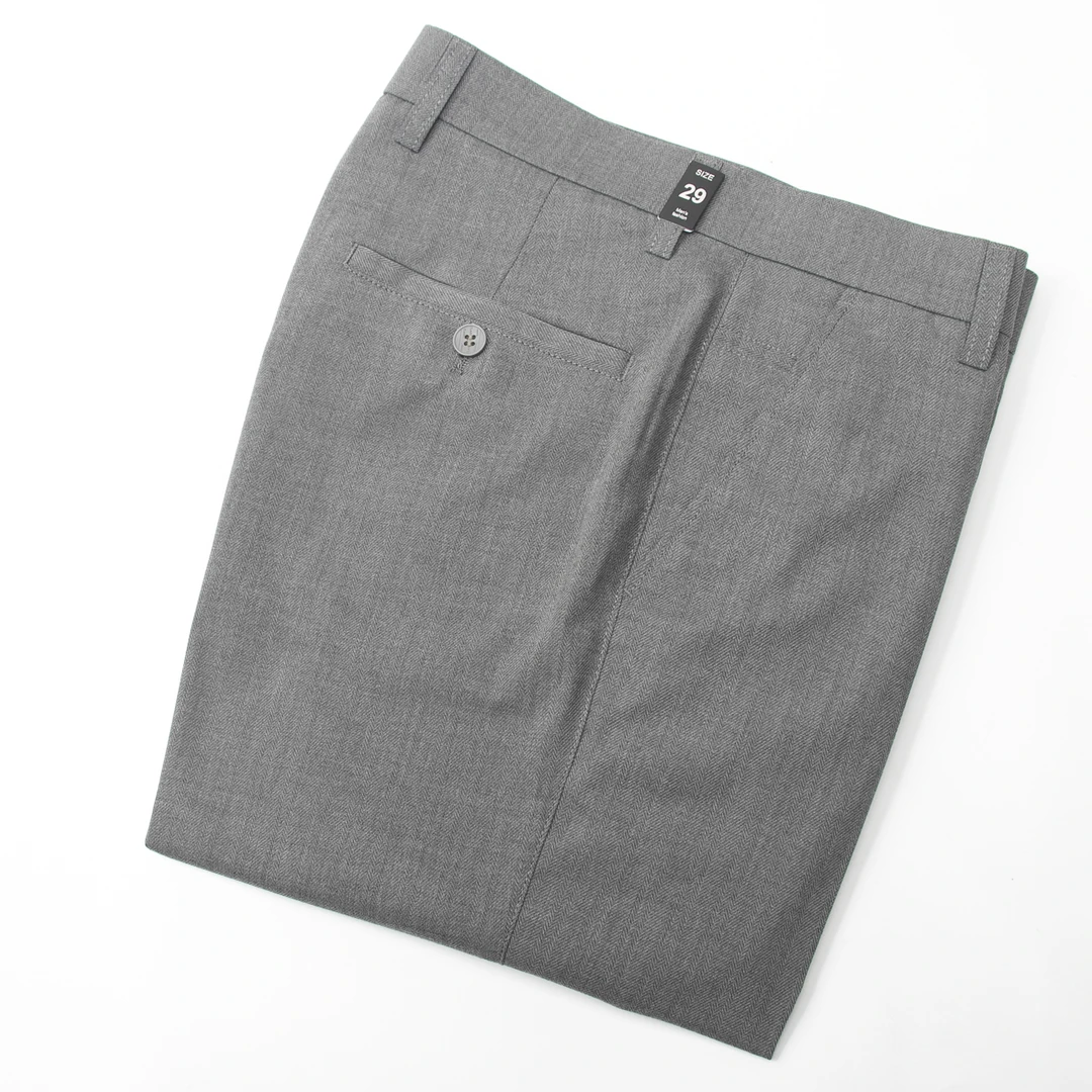 2575春夏男士高级灰商务修身弹力薄款商务休闲裤修身小直筒夏季