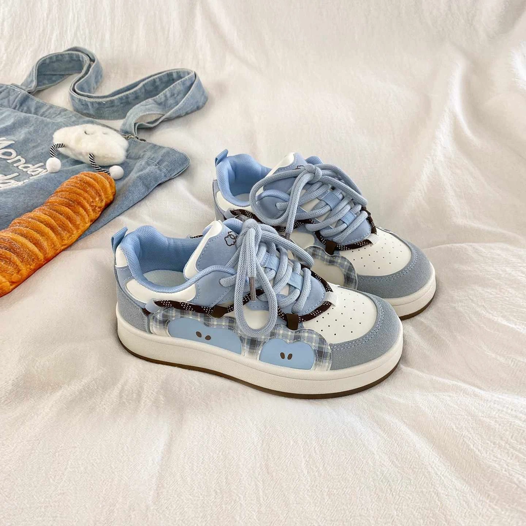 小众多巴胺2025秋季韩版chic休闲时尚苹果面包鞋厚底增高学生板鞋